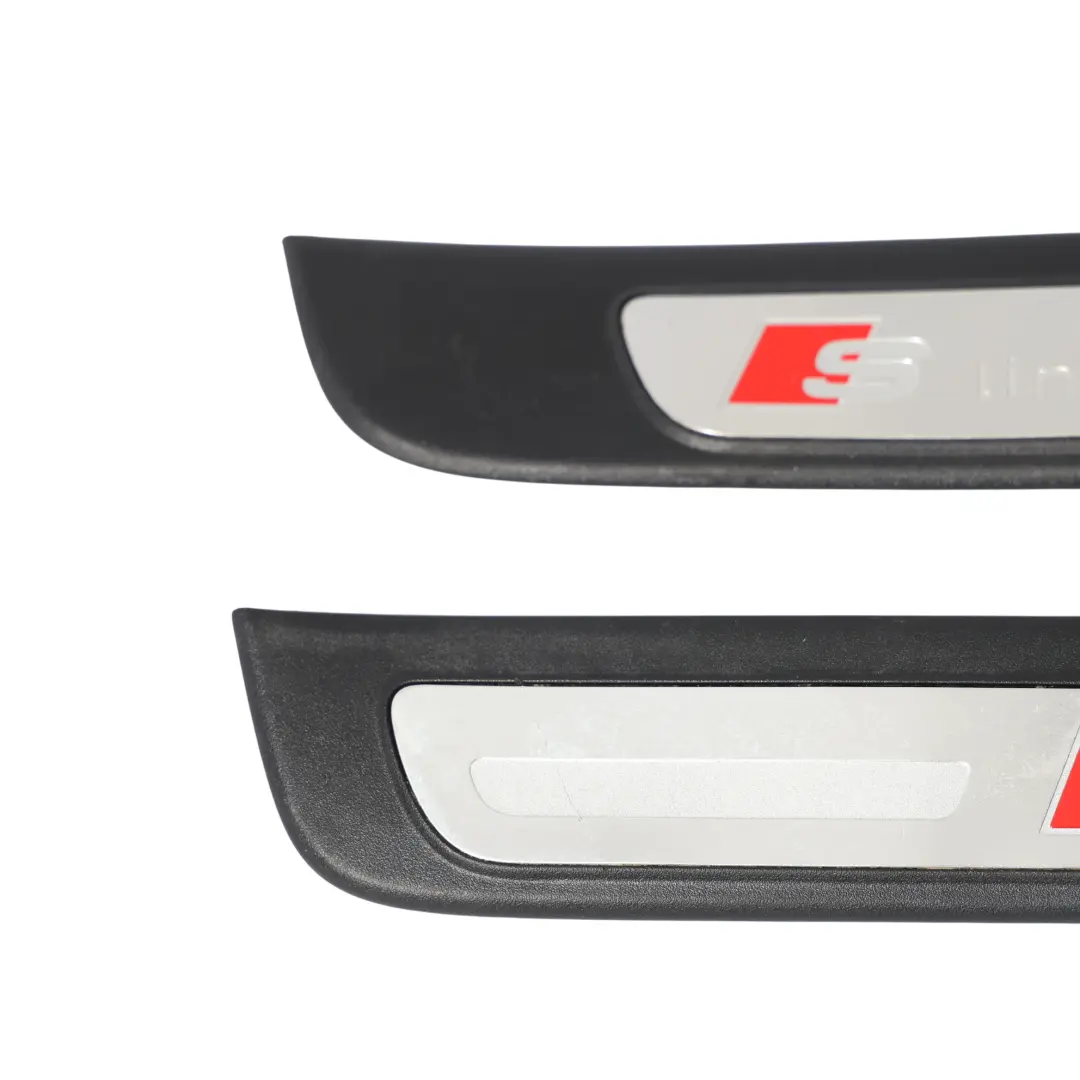 Anteriore Posteriore Ingresso Davanzale Piastra Sinistra Destra Set per Audi S4 B8 con numero di parte 8K0853374B Audi S4 B8 Anteriore Posteriore Ingresso Davanzale Piastra Sinistra Destra Set - SKU 8K0853374B - Numero di parte 8K0853374B