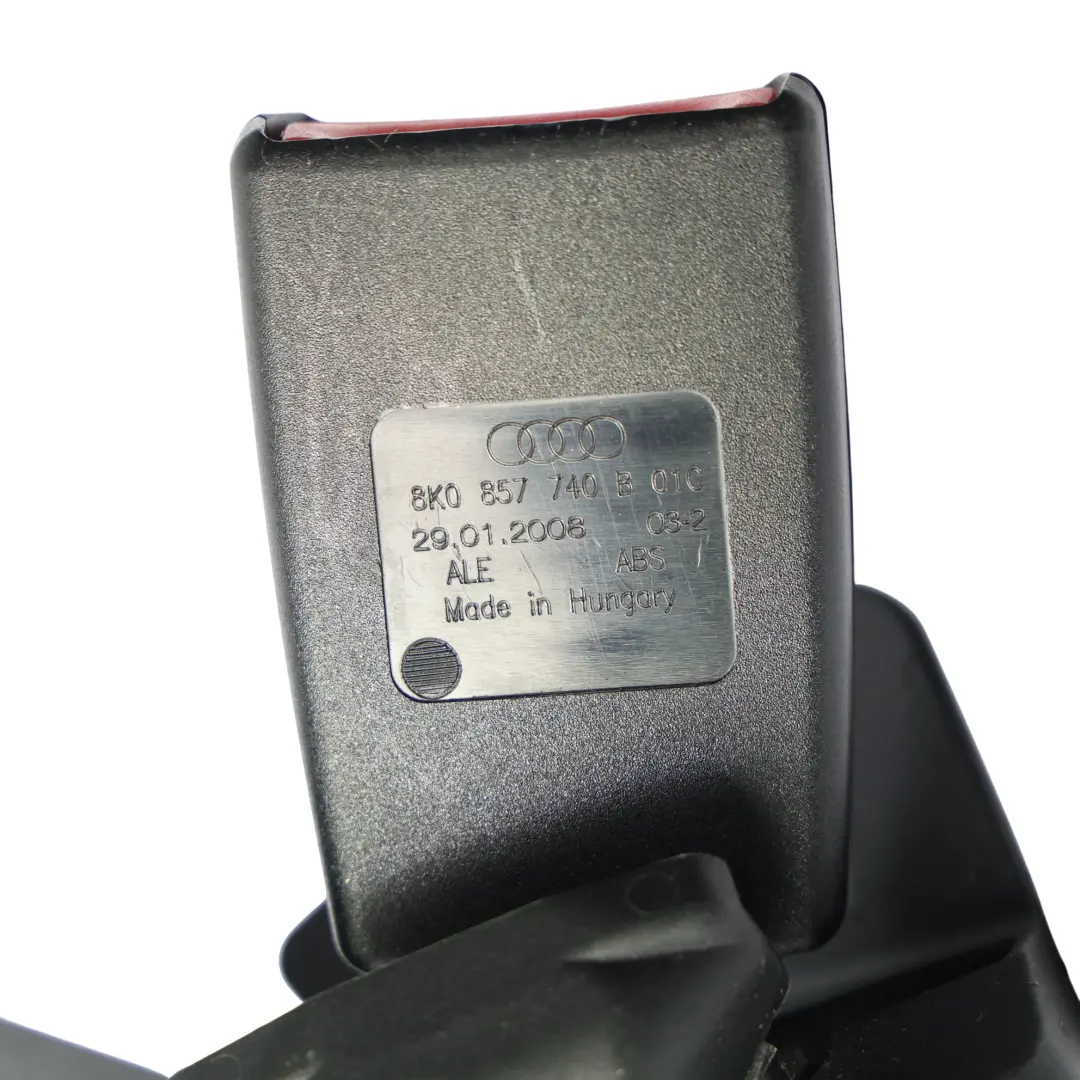 Belt Buckle Lower Belt Rear Right O/S Latch to Audi A4 B8 Seat with Part number 8K0857740B Audi A4 B8 Seat Belt Buckle Lower Belt Rear Right O/S Latch - SKU 8K0857740B - Part number 8K0857740B