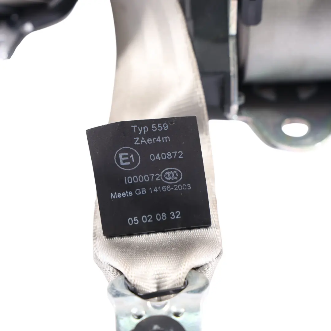Audi A4 B8 Rear Seat Belt Centre Middle Seatbelt Light Grey - SKU 8K0857807K - Part number 8K0857807K