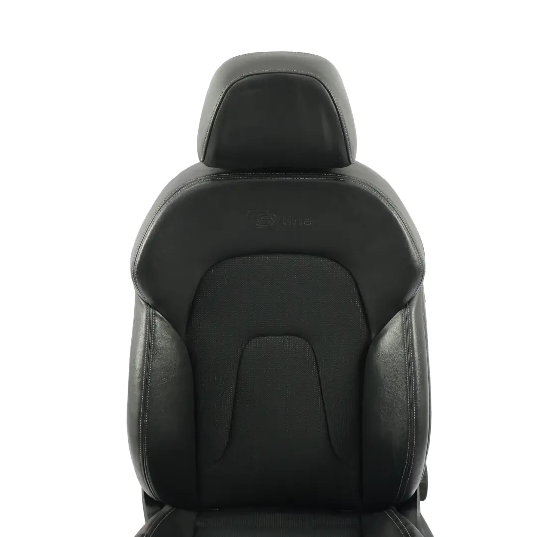 Audi A4 B8 8K Sport Asiento Delantero S-Line Medio Cuero Negro Gris Izquierdo - SKU 8K0881805BG - Número de pieza 8K0881805BG