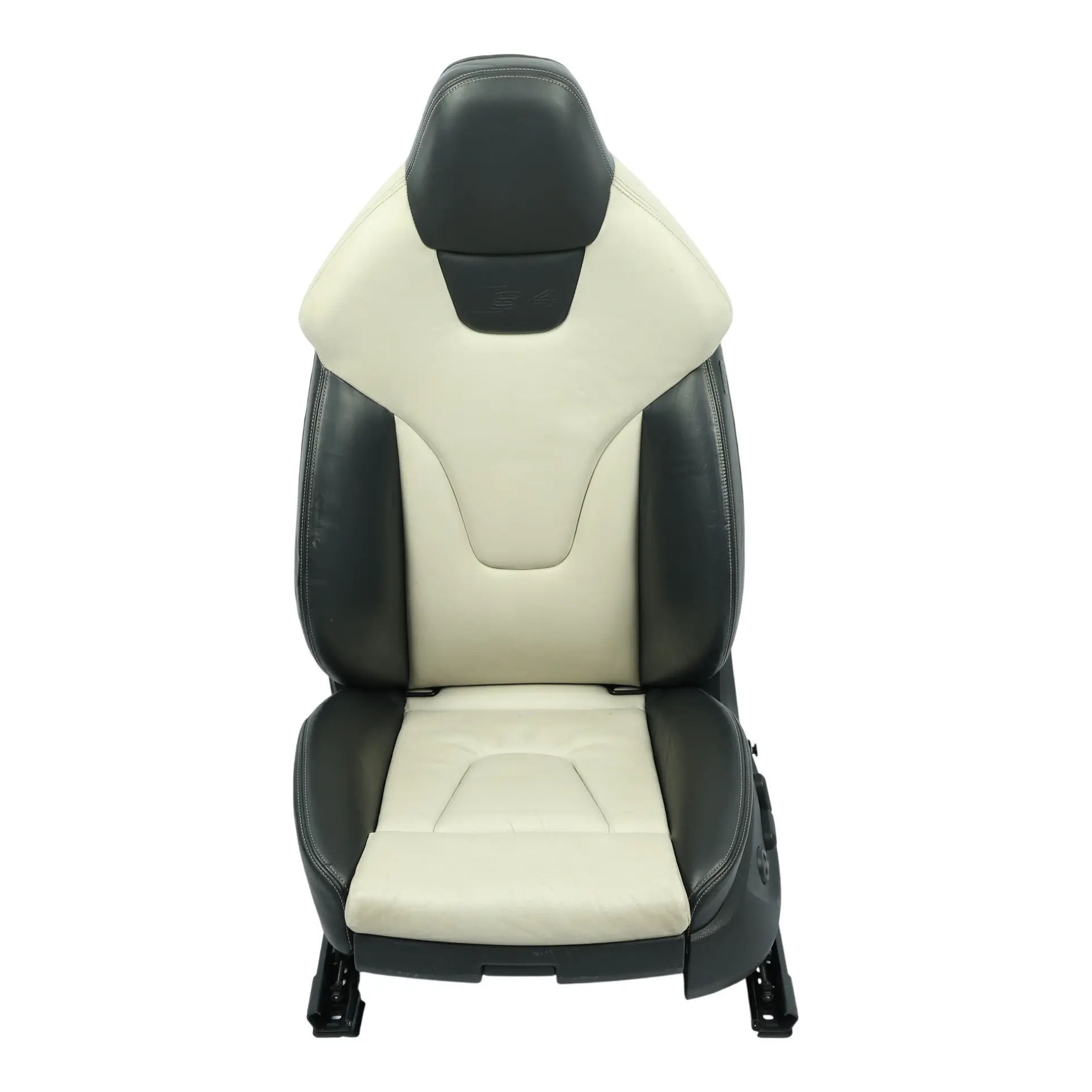 Audi S4 B8 Asiento Delantero Cuero Calefactado Izquierdo Soul Negro Perla Plata