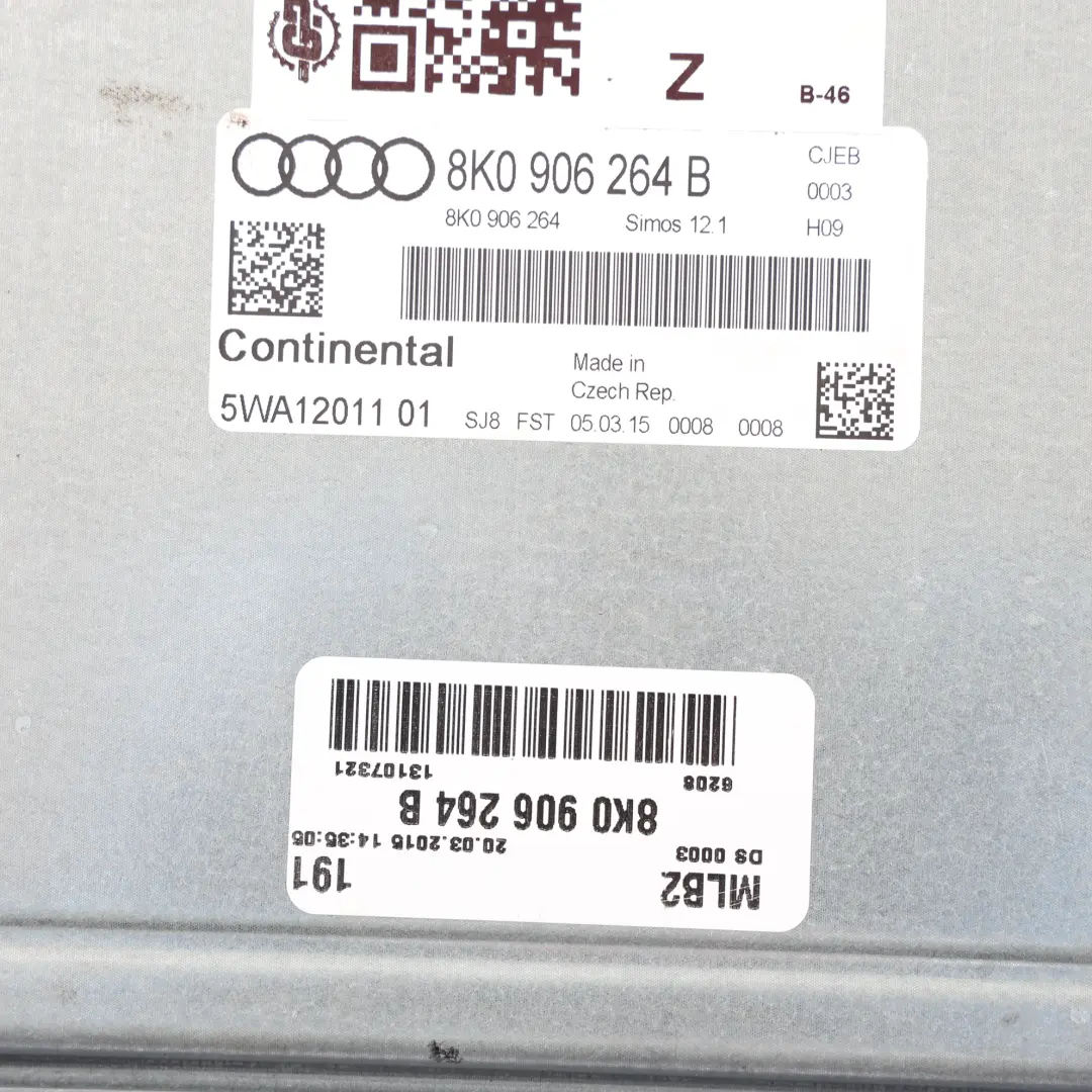 Audi A4 B8 1.8 TFSI CJEB 170 Ch Kit Calculateur Moteur Clé + Contact - SKU 8K0906264B-1 - Numéro de pièce 8K0906264B