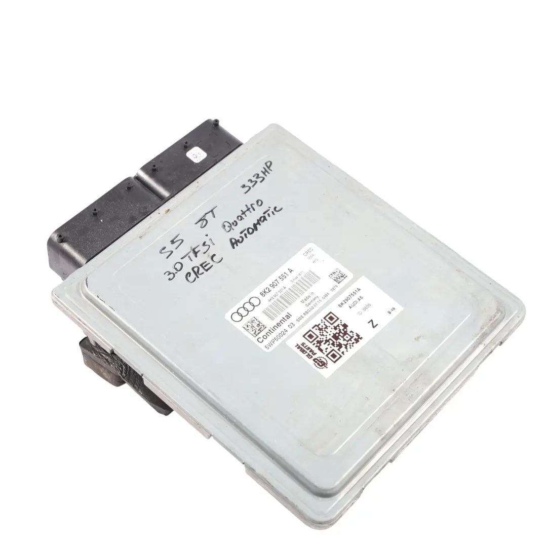 CREC Quattro 333HP Motore ECU Automatico per Audi S4 B8 S5 8T 3.0 TFSI con numero di parte 8K2907551A Audi S4 B8 S5 8T 3.0 TFSI CREC Quattro 333HP Motore ECU Automatico - SKU 8K2907551A - Numero di parte 8K2907551A