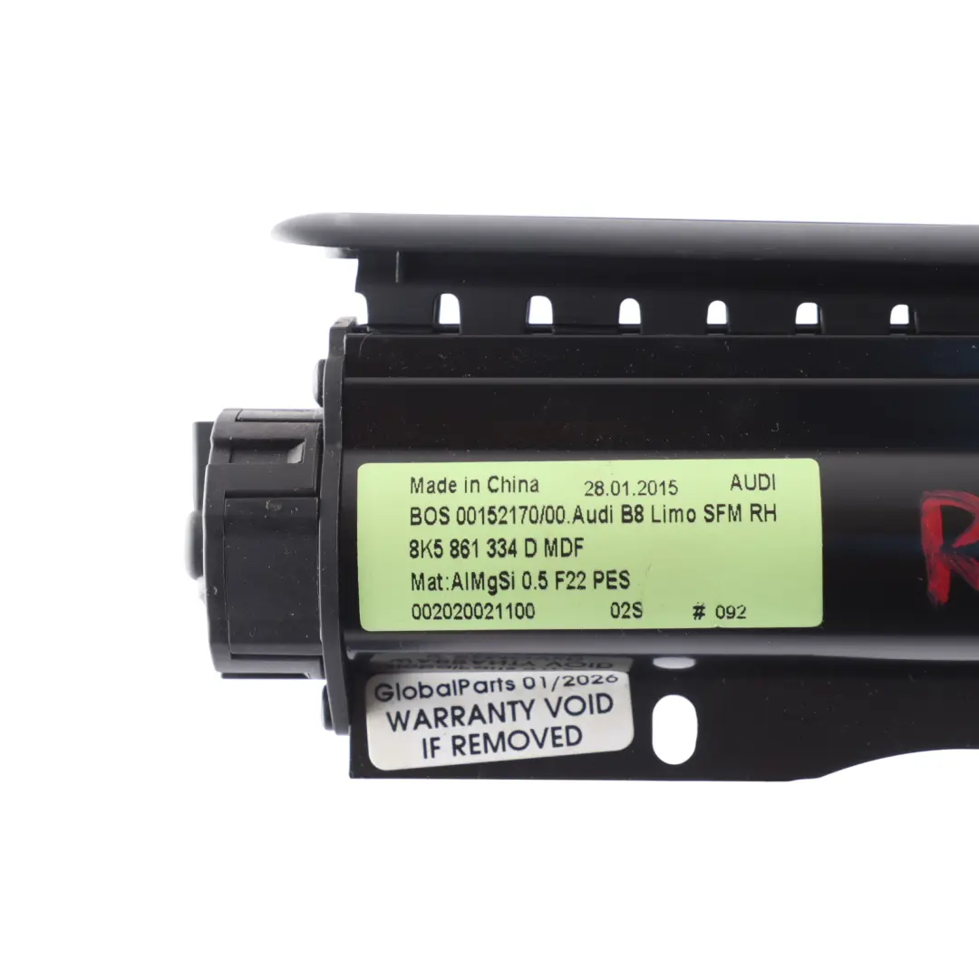 Audi A4 B8 Door Card Trim Panel Roller Blind Cover Rear Right O/S - SKU 8K5861334D - Part number 8K5861334D