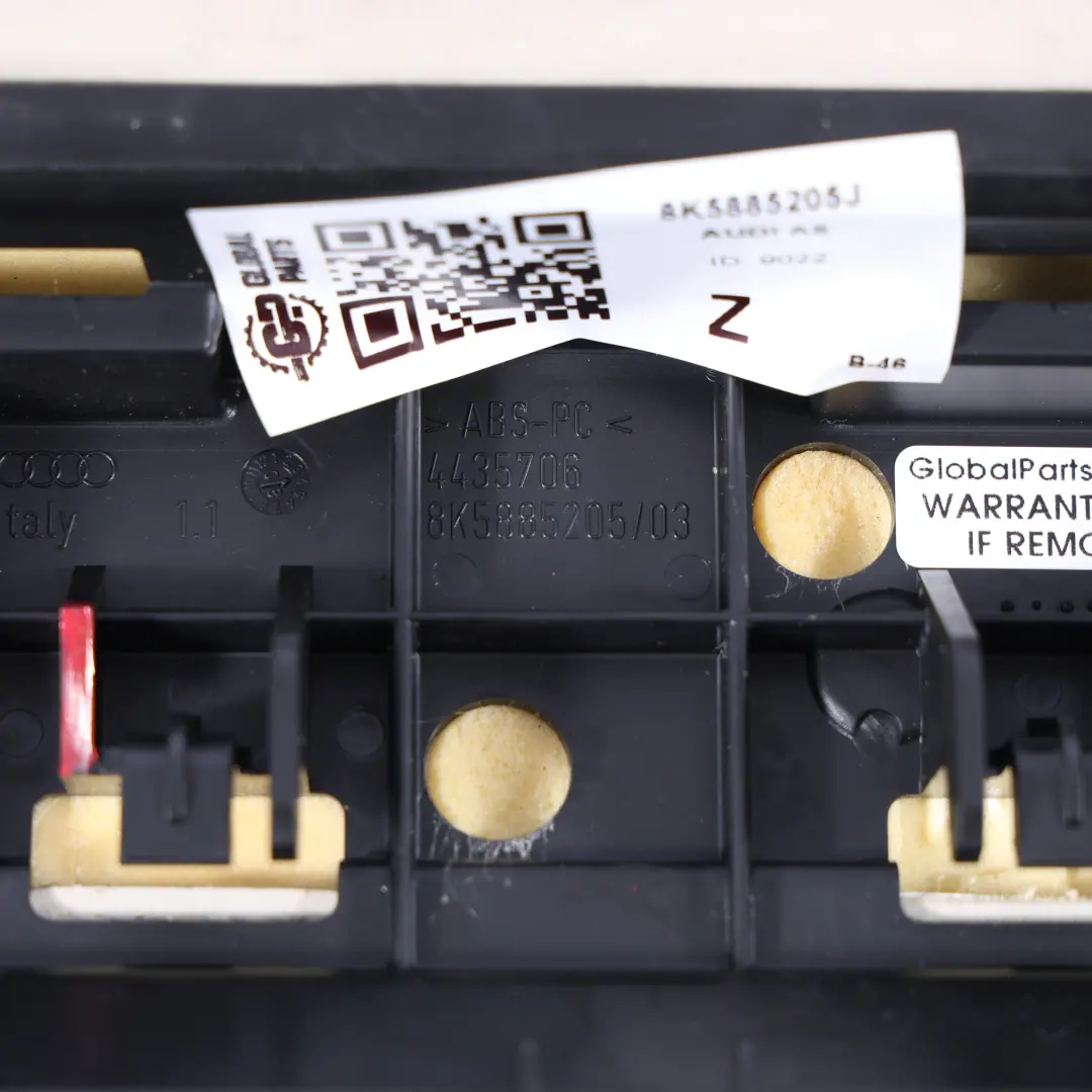 Panneau De Garniture En Cuir Console Centrale 8K5885205 pour Audi A5 S5 8T à propos du numéro de pièce 8K0885873J Audi A5 S5 8T Panneau De Garniture En Cuir Console Centrale 8K5885205 - SKU 8K0885873J - Numéro de pièce 8K0885873J