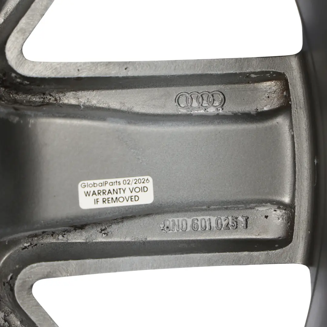 8N Grey Wheel Alloy Rim 18" 7.5J ET:32 to Audi TT with Part number 8N0601025T Audi TT 8N Grey Wheel Alloy Rim 18" 7.5J ET:32 - SKU 8N0601025T-1 - Part number 8N0601025T