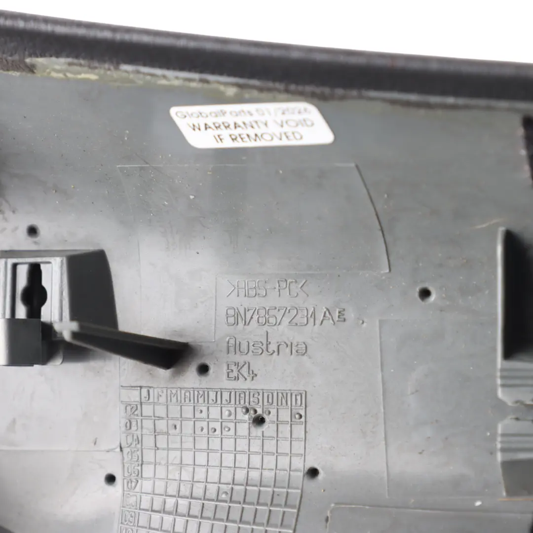 Audi TT 8N A-Pillar Cover Trim Panel Soul Black Upper Left N/S - SKU 8N7867231A - Part number 8N7867231A