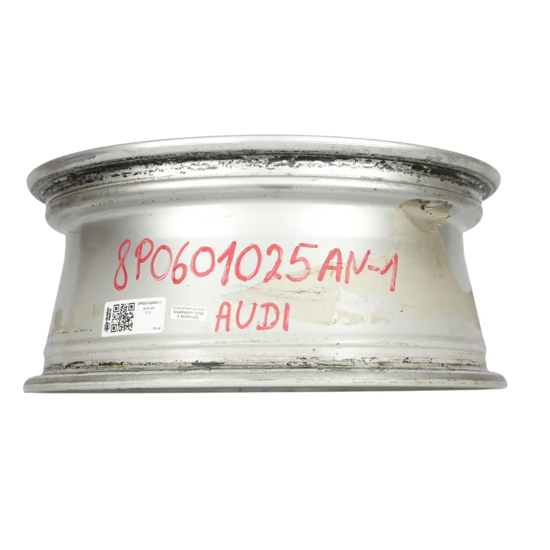 Audi A3 8P Silver Cerchio In Lega 16" 6,5J ET:50 6-Spoke - SKU 8P0601025AN-1 - Numero di parte 8P0601025AN