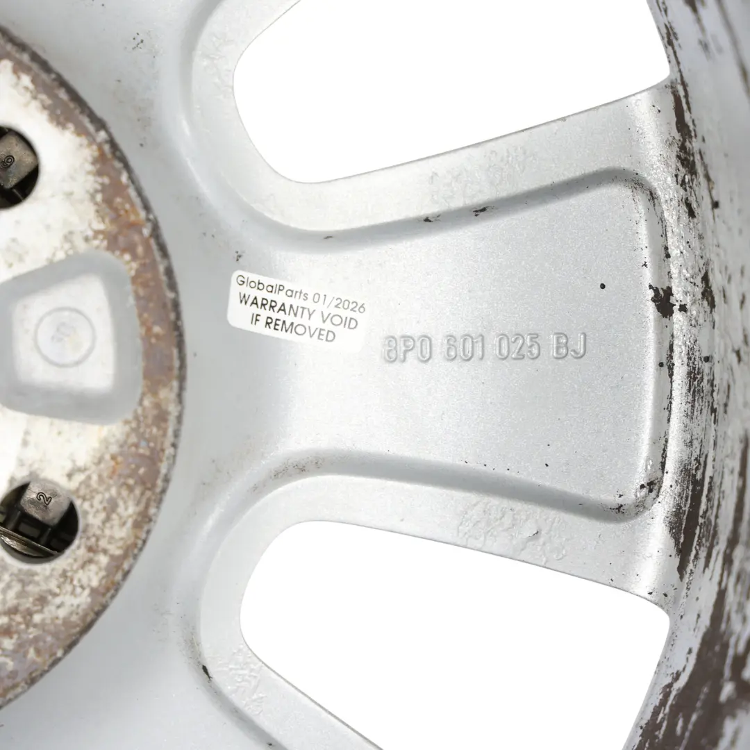 Audi A3 8P Llanta Aleación Plateada 16" 6,5J ET:50 8P0601025BJ - SKU 8P0601025BJ-2 - Número de pieza 8P0601025BJ-2