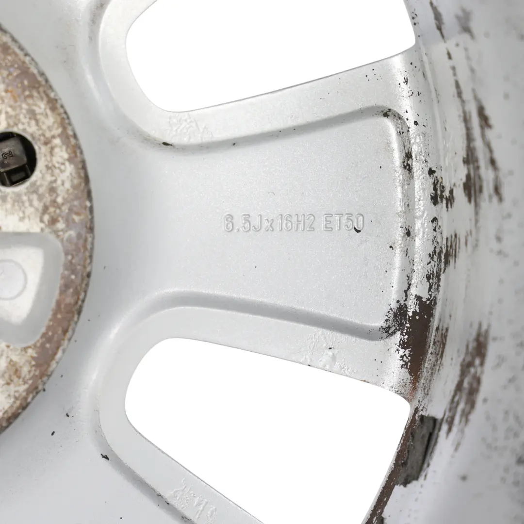 Audi A3 8P Silberne Leicht Metall Felge 16" 6,5J ET:50 8P0601025BJ - SKU 8P0601025BJ-2 - Teilenummer 8P0601025BJ-2