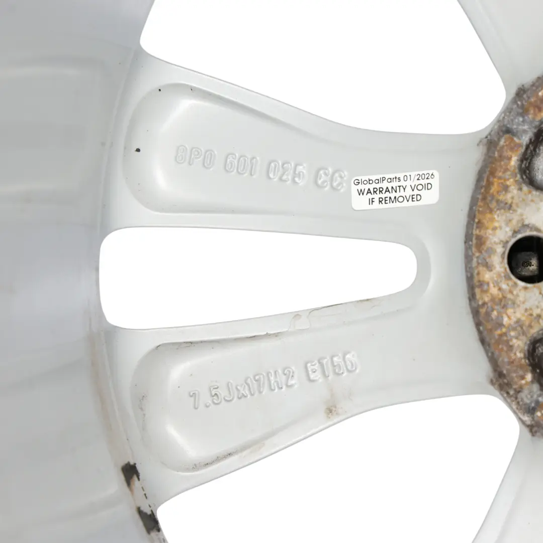 Audi A3 8P Silver Wheel Alloy Rim 17" 7,5J ET:56 Star Double Spoke - SKU 8P0601025CC-1 - Part number 8P0601025CC