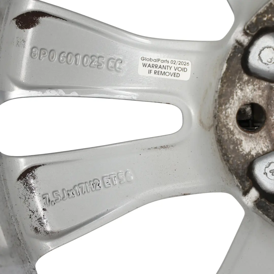 Audi A3 8P Llanta Aleación Plateada 17" 7,5J ET:56 Doble Radio - SKU 8P0601025CC-1 - Número de pieza 8P0601025CC