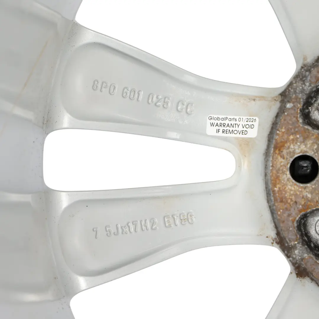 Alloy Rim 17" 7,5J ET:56 Star Double Spoke to Audi A3 8P Silver Wheel with Part number 8P0601025CC Audi A3 8P Silver Wheel Alloy Rim 17" 7,5J ET:56 Star Double Spoke - SKU 8P0601025CC-3 - Part number 8P0601025CC