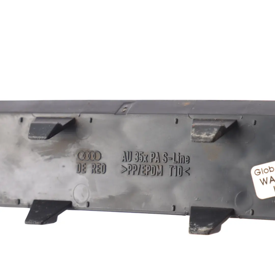 Audi A3 8P Rear Bumper Grille Cover Panel Strip Center Black - SKU 8P0807833A - Part number 8P0807833A