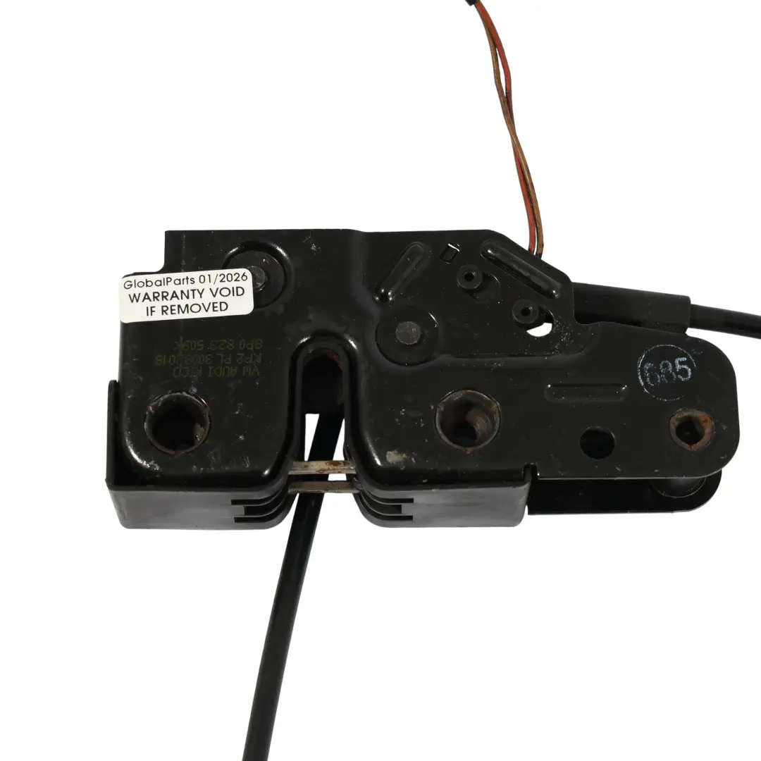 Audi A3 8P Loquet De Déverrouillage De Capot Moteur Avant - SKU 8P0823509K - Numéro de pièce 8P0823509K