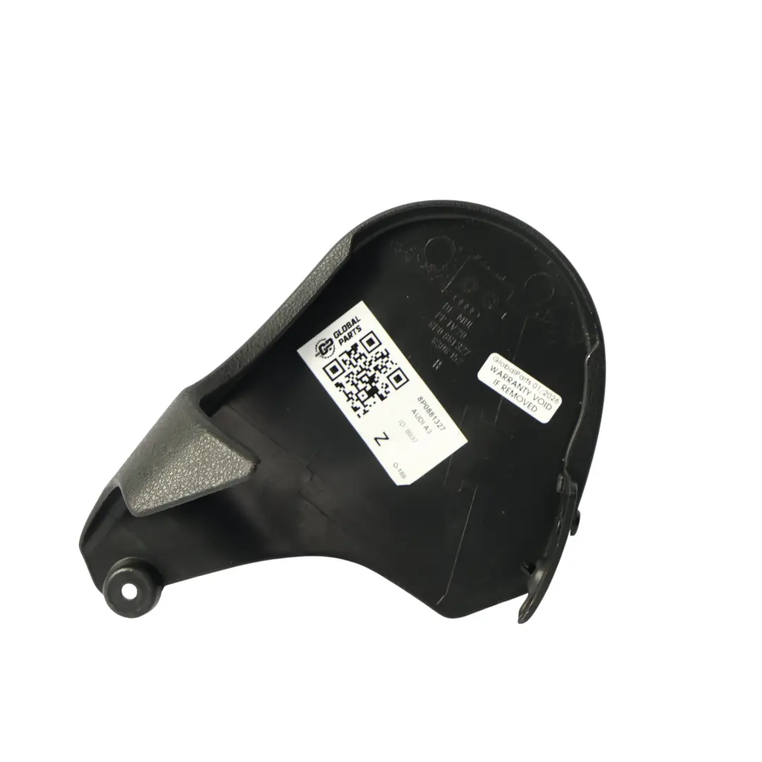 Cache De Garniture De Siège Avant Gauche Noir pour Audi A3 8P à propos du numéro de pièce 8P0881327 Audi A3 8P Cache De Garniture De Siège Avant Gauche Noir - SKU 8P0881327 - Numéro de pièce 8P0881327