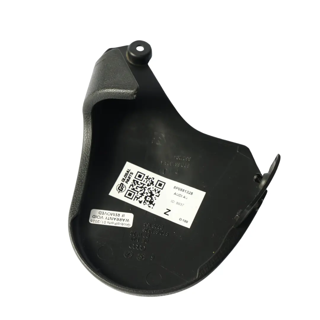 Audi A3 8P Front Right Seat Trim Panel Cover Black O/S - SKU 8P0881328 - Part number 8P0881328