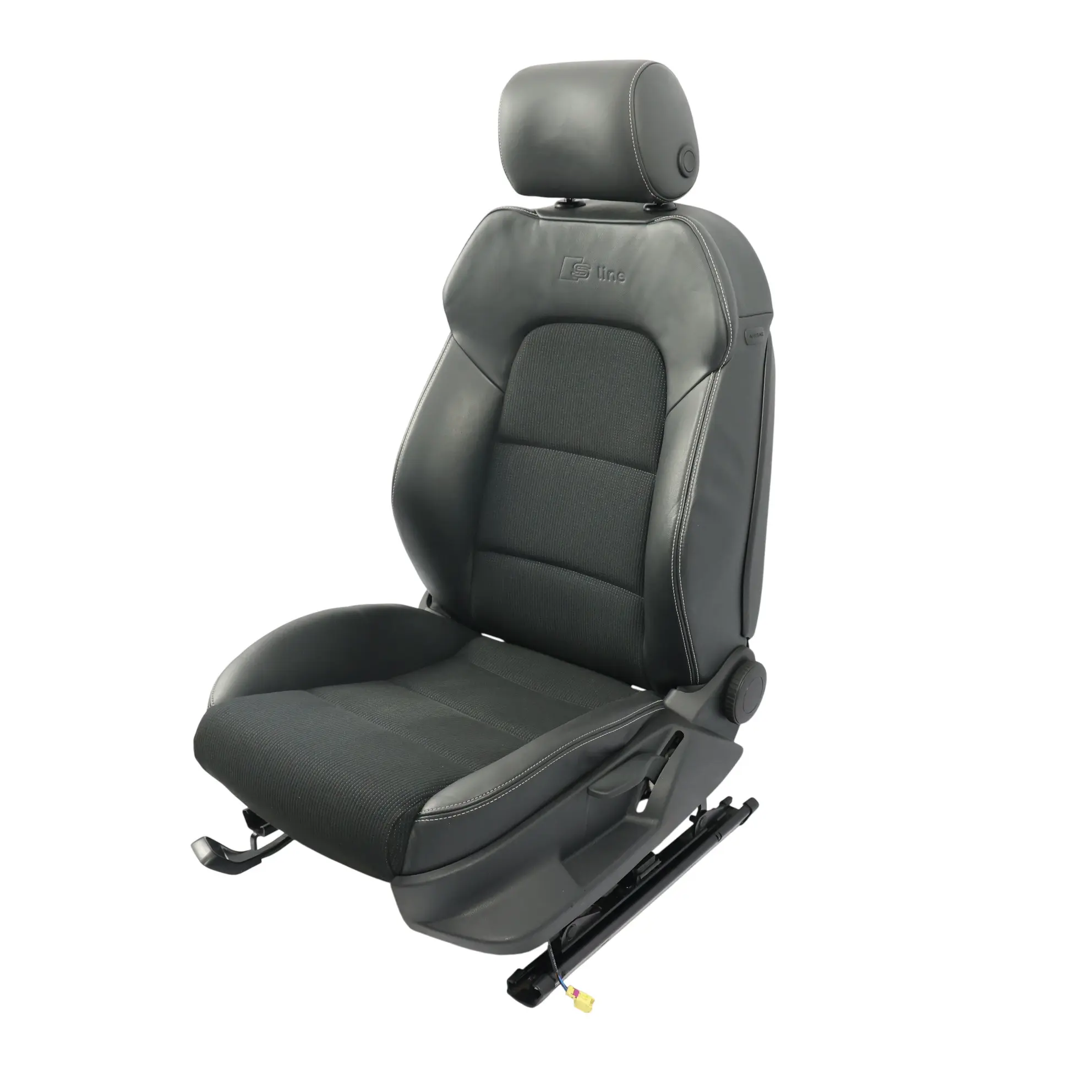 Audi A3 8P S-Line Vordersitz Innenaus Stattung Leder Stoff Soul Schwarz Links