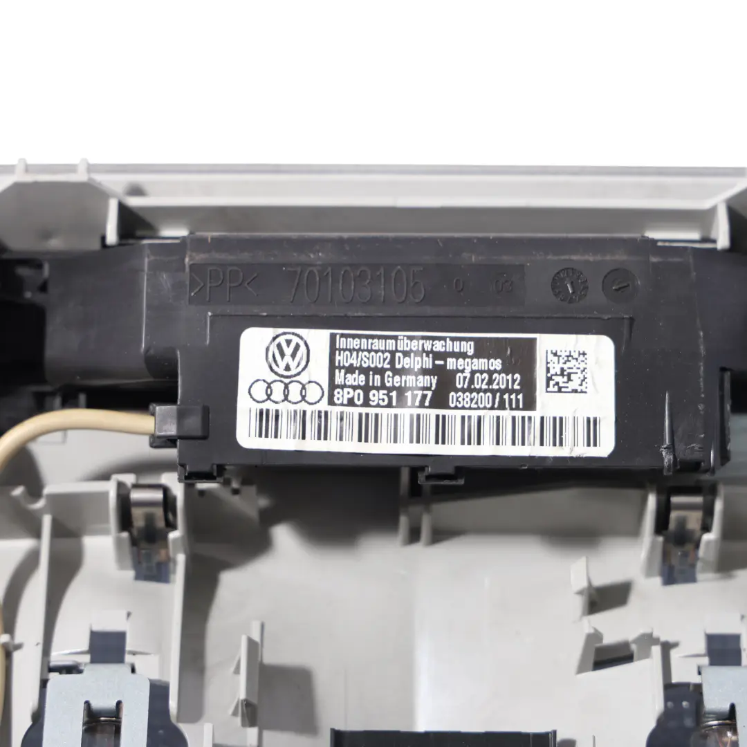 Audi A3 8P Front Roof Light Interior Reading Lamp Switch Panel 8P0951177 - SKU 8P0947135AD - Part number 8P0947135AD