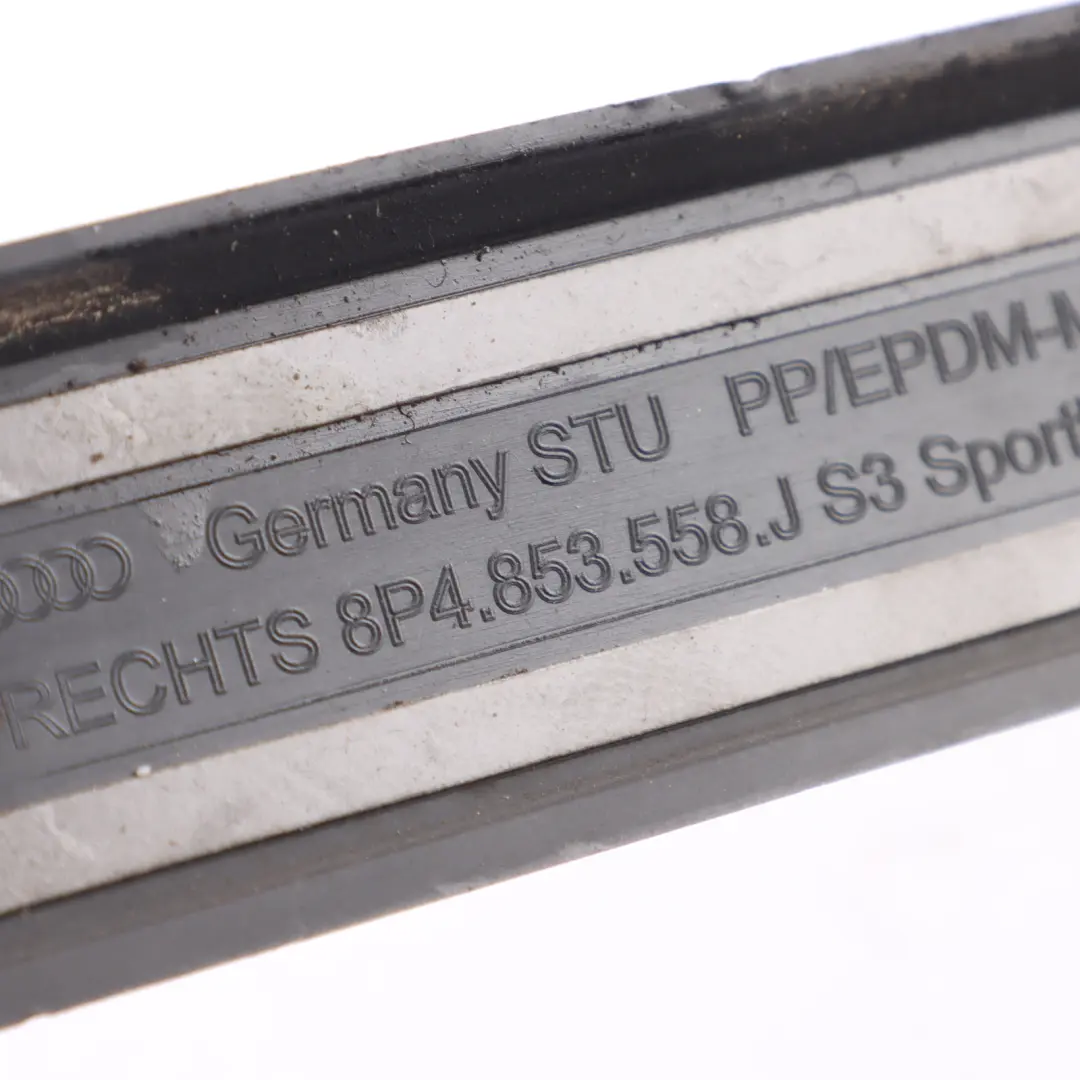 Sill Trim Strip Door Driver Side Right O/S to Audi S3 8p Rear with Part number 8P4853558J Audi S3 8p Rear Sill Trim Strip Door Driver Side Right O/S - SKU 8P4853558J - Part number 8P4853558J