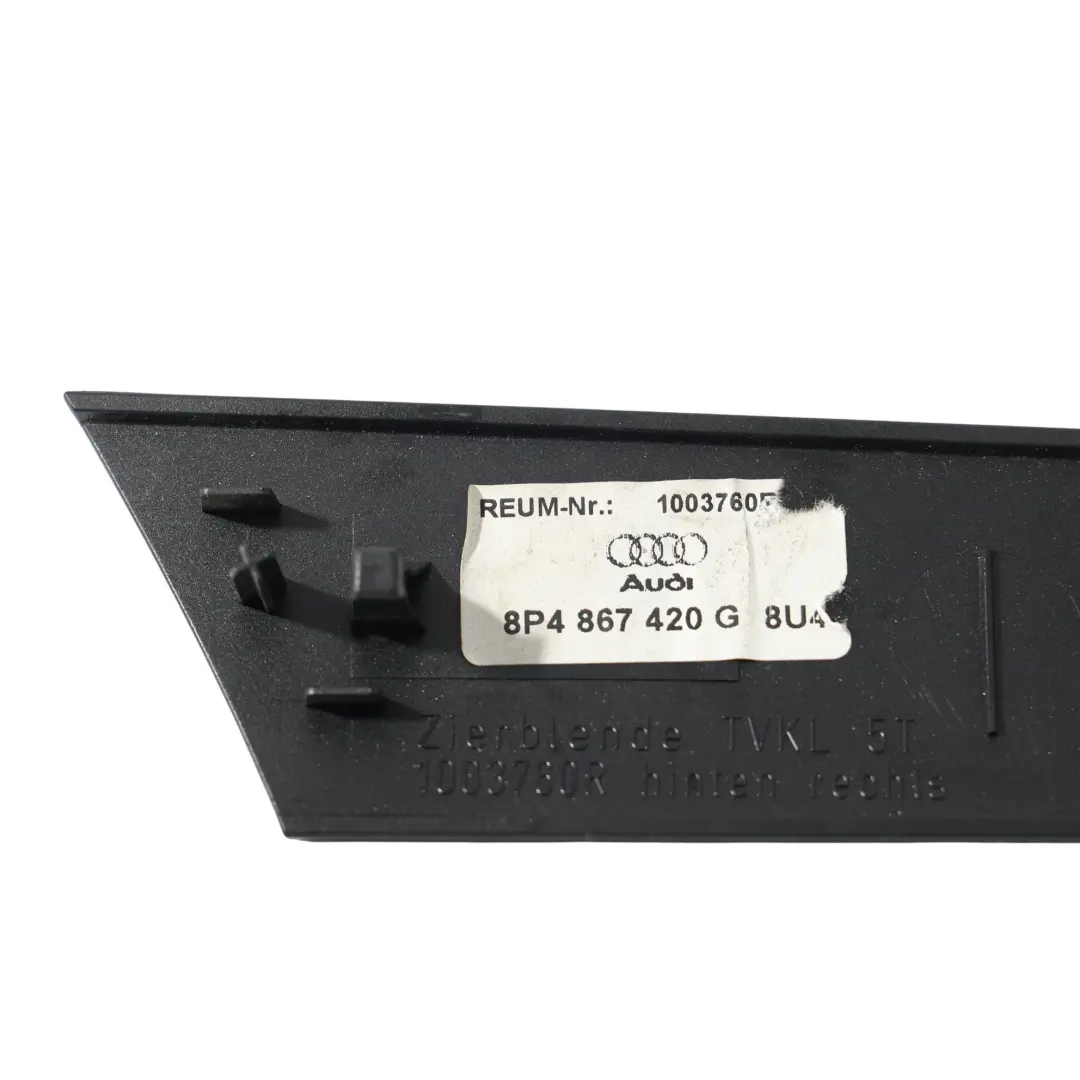 Audi A3 8P 5-Türer Türverkleidungs Abdeckleiste Hinten Rechts - SKU 8P4867420G - Teilenummer 8P4867420G