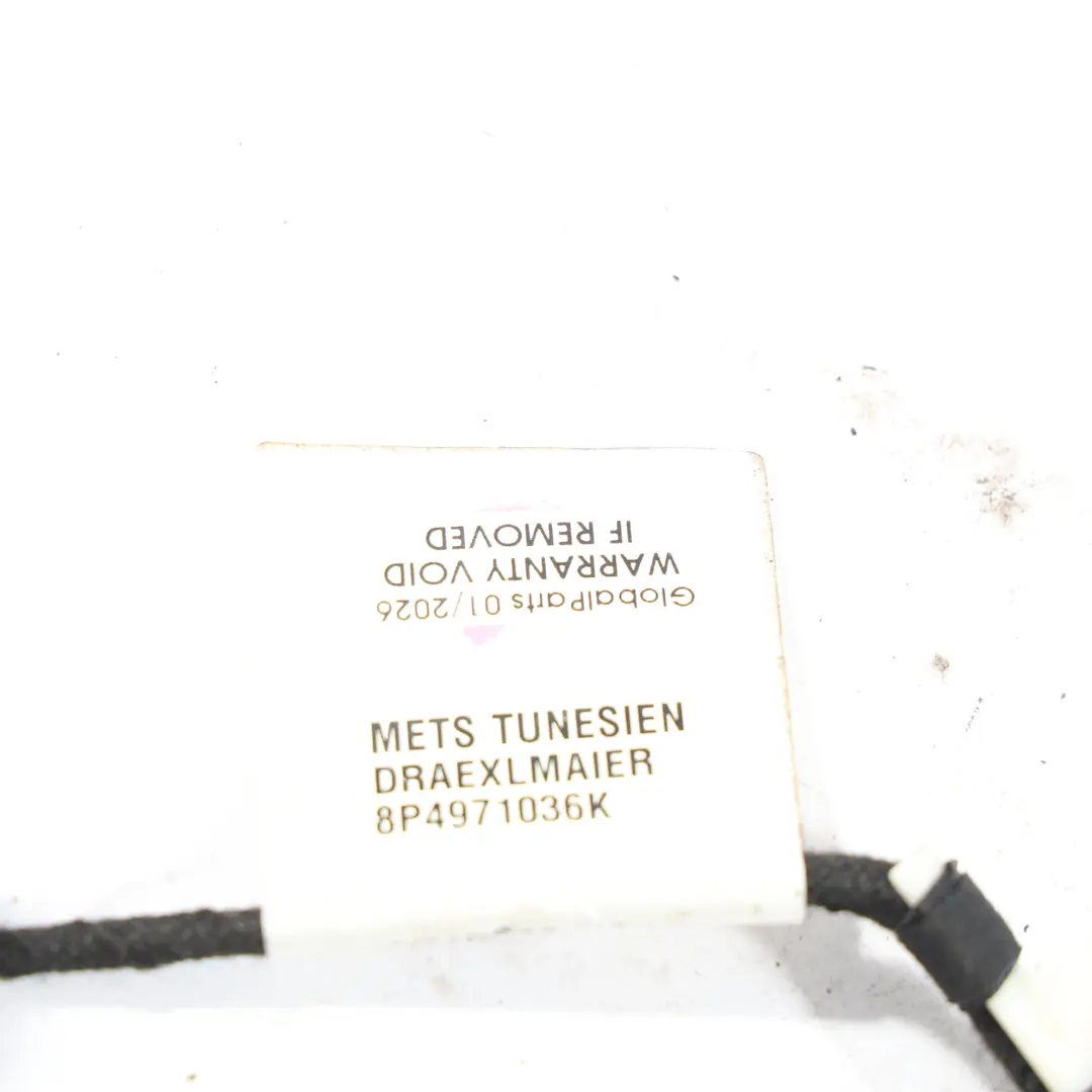 Audi A3 S3 RS3 8P Puerta Delantera Arnés Cable Loom Lado Pasajero - SKU 8P4971036K - Número de pieza 8P4971036K