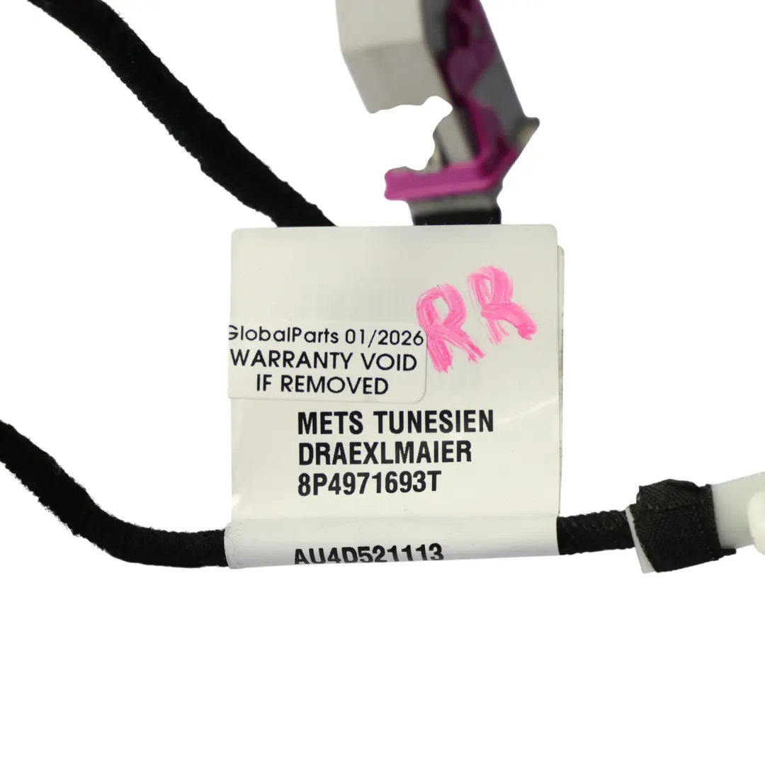 Audi A3 8P Tür Kabelbaum Kabel Baum Kabel Hinten Links Rechts - SKU 8P4971693T - Teilenummer 8P4971693T