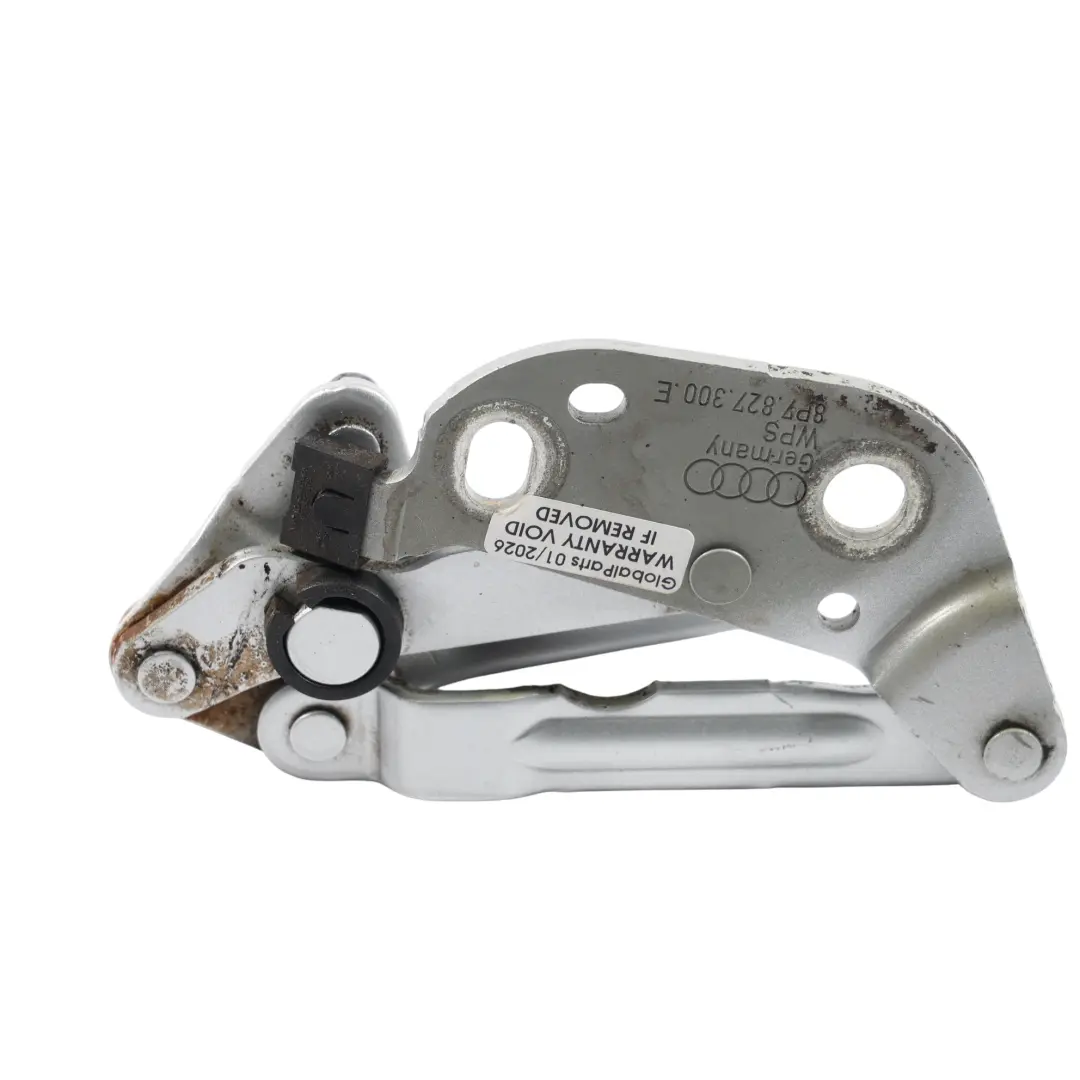 Carbio Rear Trunk Hinge Right O/S Ice Silver - X7W to Audi A3 8P with Part number 8P7827300E Audi A3 8P Carbio Rear Trunk Hinge Right O/S Ice Silver - X7W - SKU 8P7827300E-ICS - Part number 8P7827300E