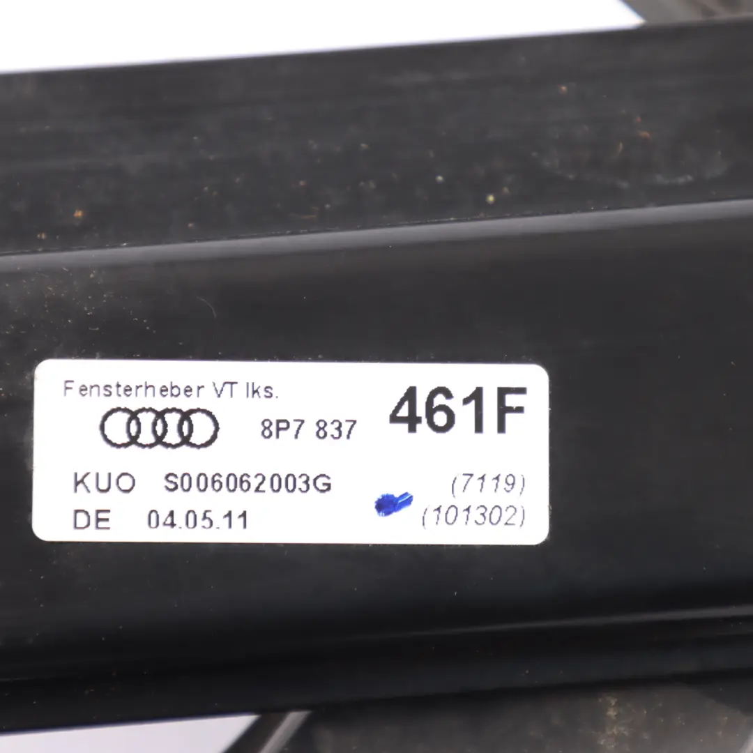 Audi A3 8V Window Lifter Door Regulator Mechanism Front Left N/S - SKU 8P7837461F - Part number 8P7837461F