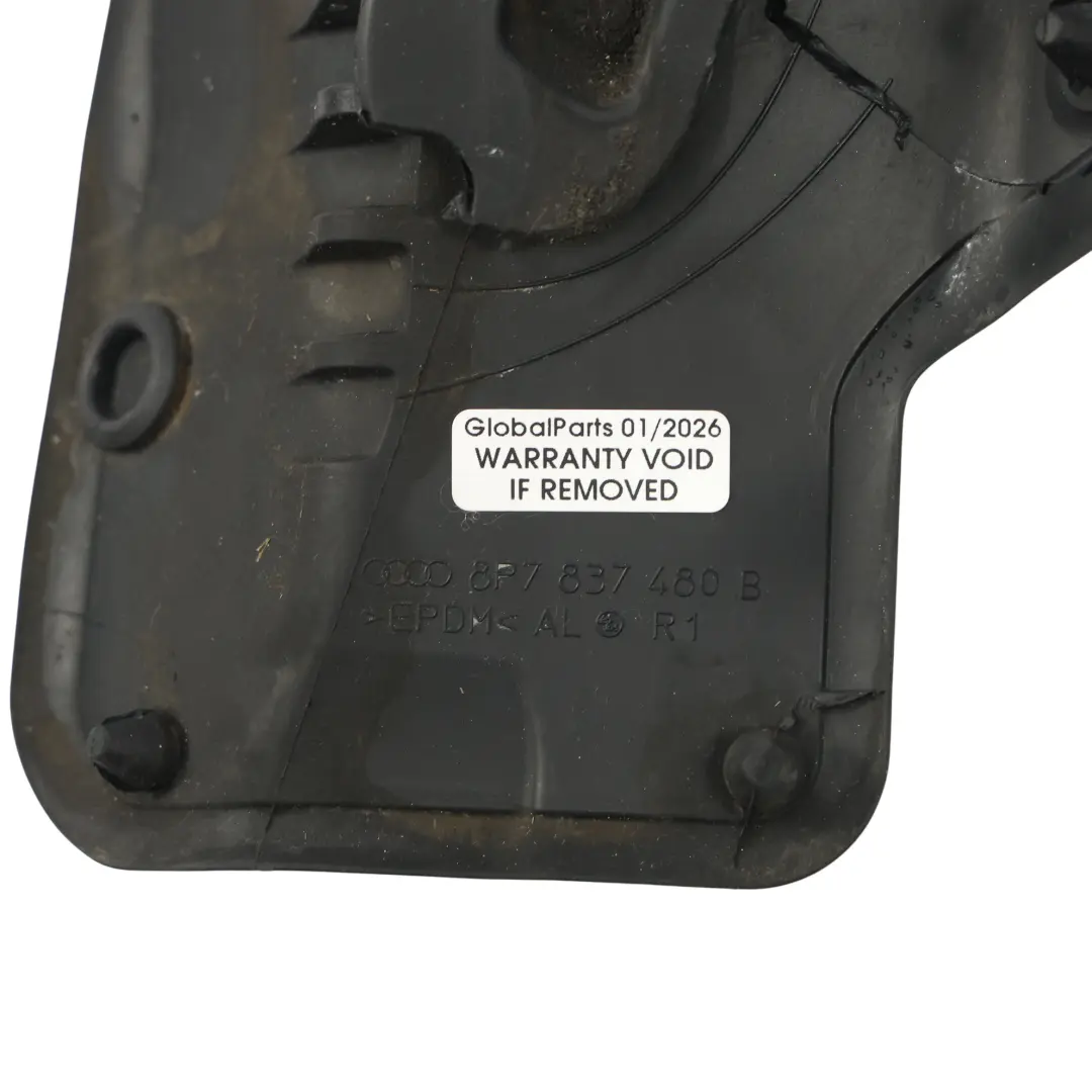 Audi A3 8P Cabrio Guía Ventana Delantera Puerta Derecha Goma - SKU 8P7837480B - Número de pieza 8P7837480B