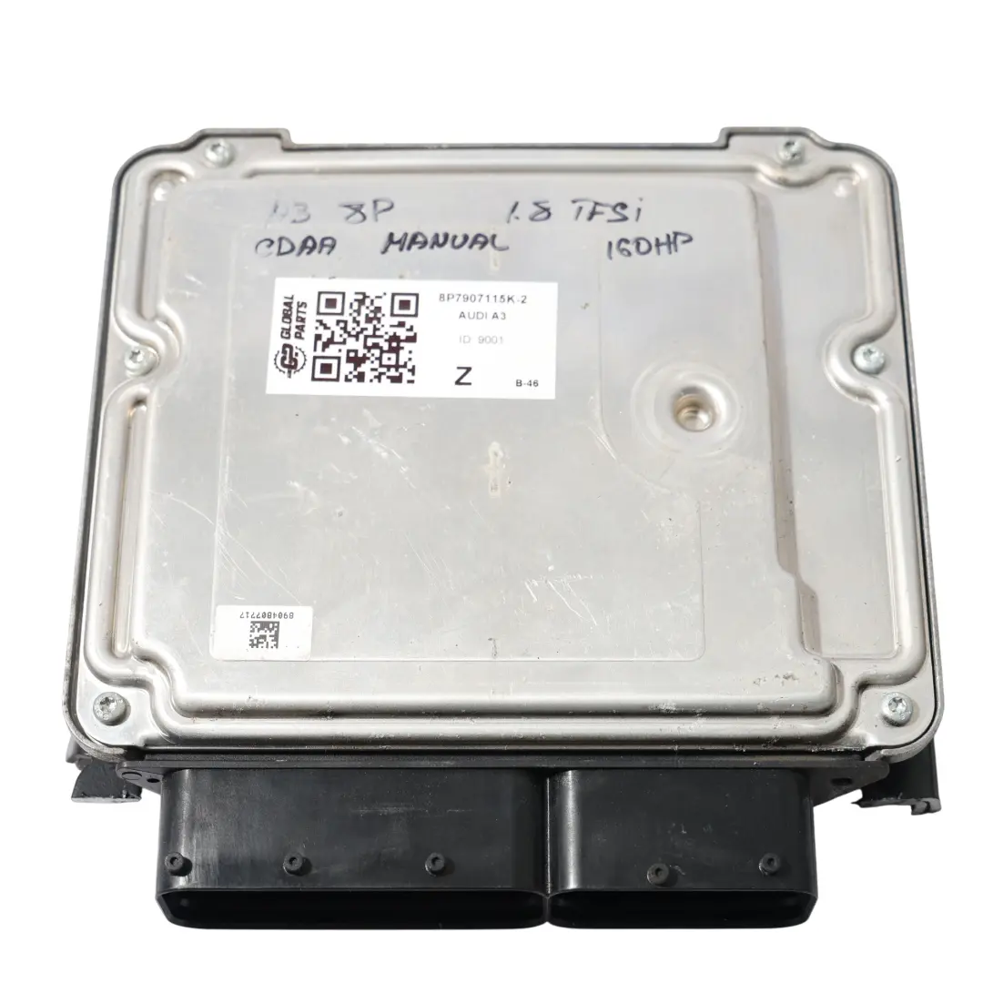 Audi A3 8P 1.8 TFSI CDAA 160HP Módulo Control Motor Kit ECU Manual - SKU 8P7907115K-2 - Número de pieza 8P7907115K