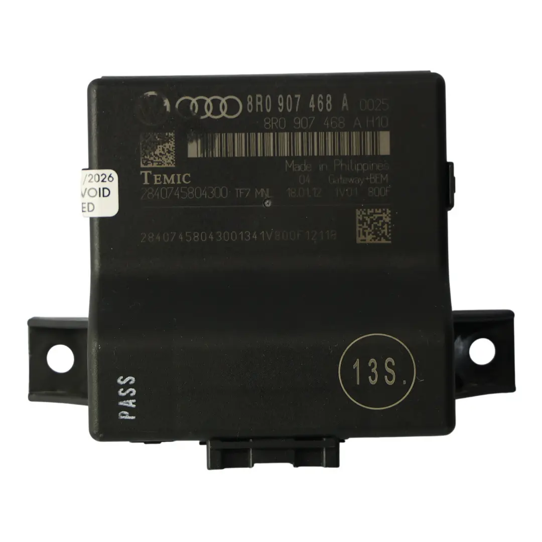 Audi A4 B8 Quattro A5 8T Modulo Unità Di Controllo Gateway - SKU 8R0907468A - Numero di parte 8R0907468A