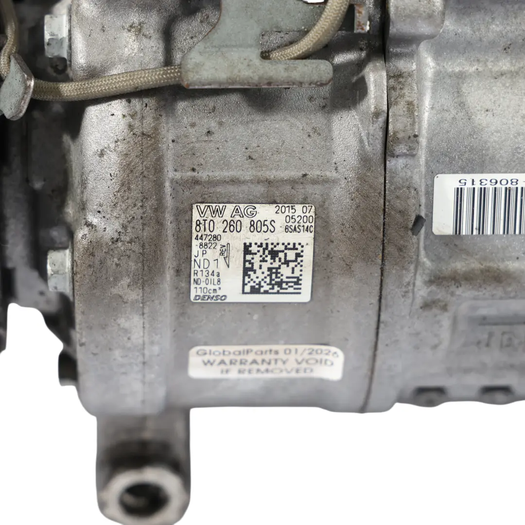 Pompa Kompresor Sprężarka Klimatyzacji 2.0 TDI do Audi A4 B8 A5 8T o numerze 8T0260805S Audi A4 B8 A5 8T Pompa Kompresor Sprężarka Klimatyzacji 2.0 TDI - SKU 8T0260805S-1 - Numer Części 8T0260805S