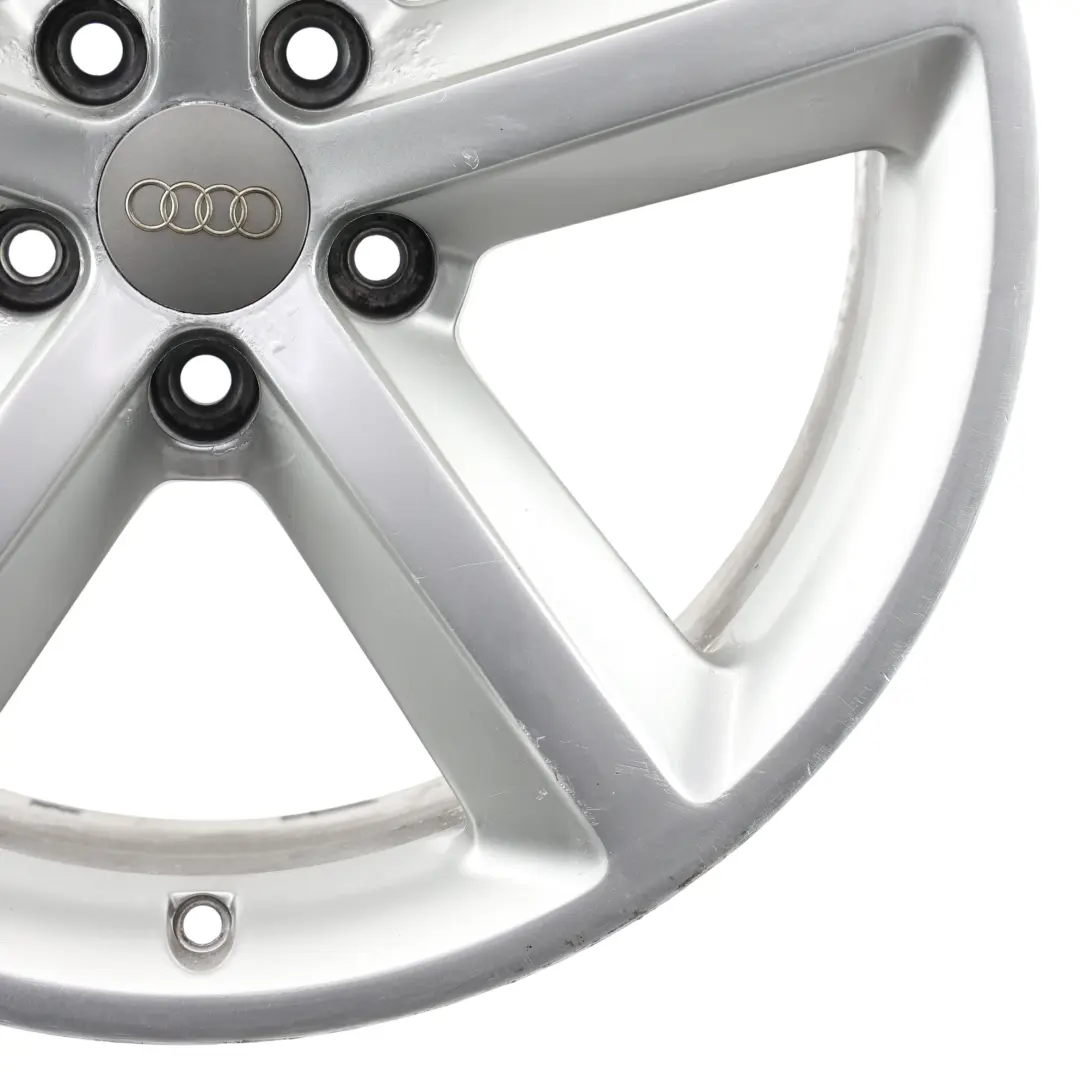 Audi A5 8T Wheel Alloy Rim Silver 18" 8.5J ET:29 Star Spoke - SKU 8T0601025M-4 - Part number 8T0601025M
