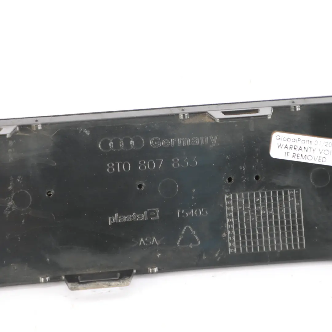 Audi A5 8T Listwa Dyfuzora Zderzaka Tylnego Czarna Satynowa - SKU 8T0807833 - Numer Części 8T0807833