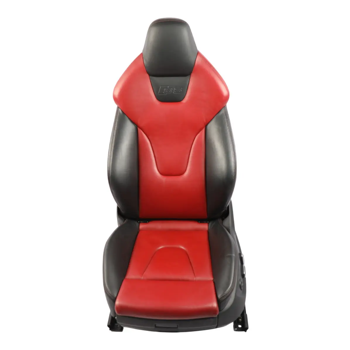 Audi S5 8T Coupe Front Sport Seat Heated Electric Leather Black Red Left N/S