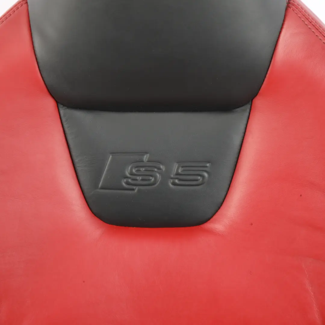 Audi S5 8T Coupe Front Sport Seat Heated Electric Leather Black Red Left N/S - SKU 8T0881805CD-1 - Part number 8T0881805CD