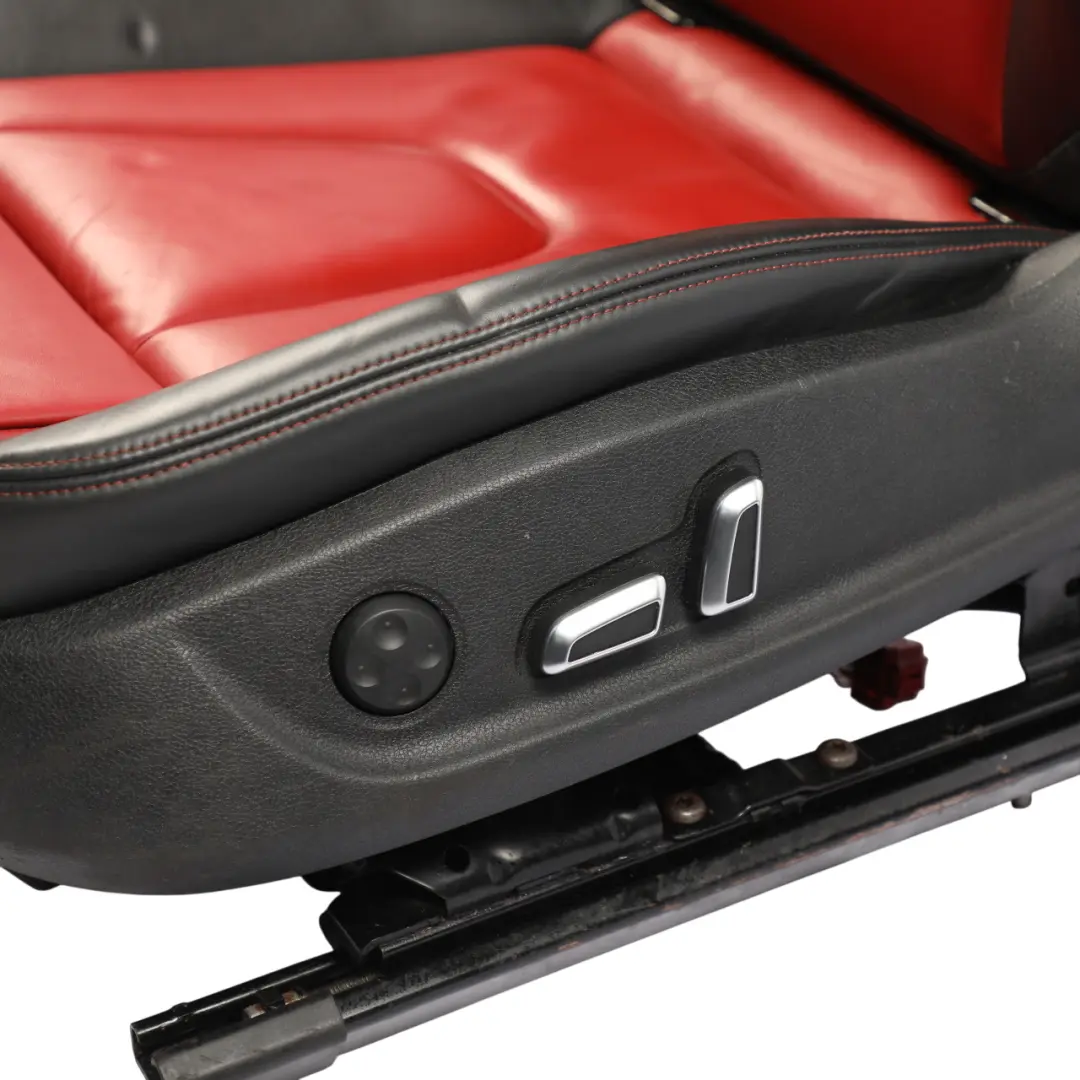 Audi S5 8T Coupe Front Sport Seat Heated Electric Leather Black Red Left N/S - SKU 8T0881805CD-1 - Part number 8T0881805CD