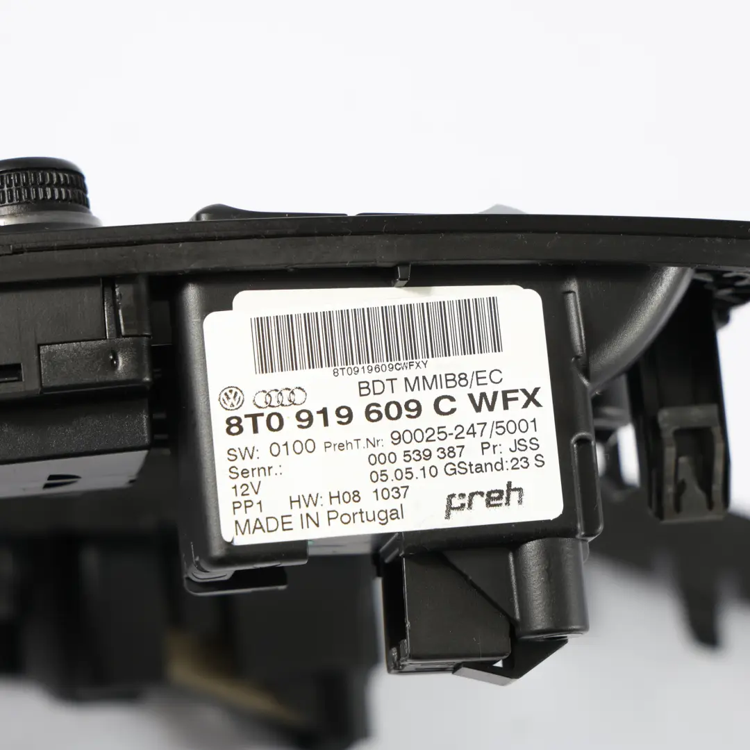 Pannello Interruttore Controllo MMI Centrale per Audi A5 8T Q5 8R con numero di parte 8T0919609C Audi A5 8T Q5 8R Pannello Interruttore Controllo MMI Centrale - SKU RHD-8T0919609C - Numero di parte 8T0919609C