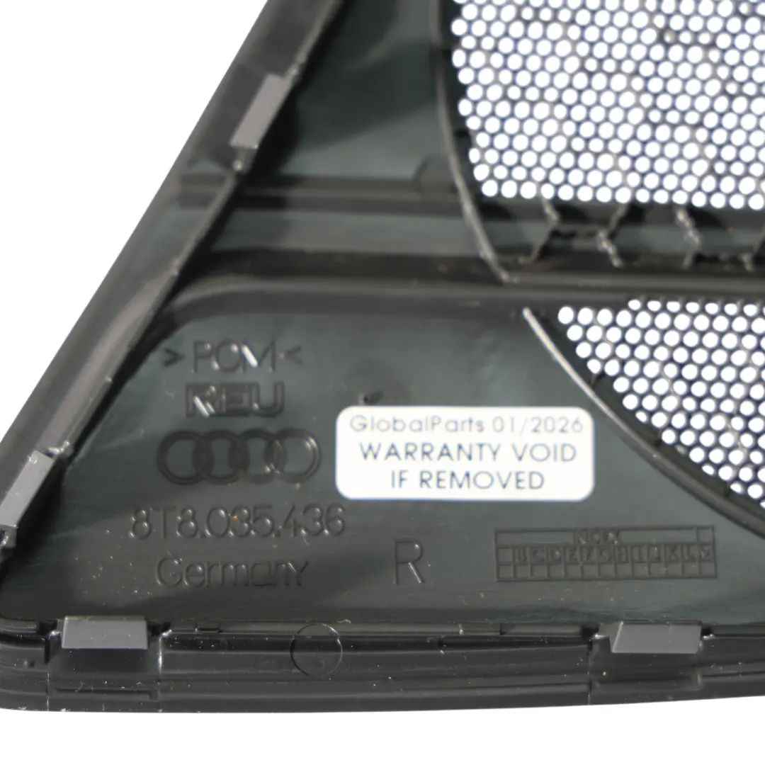 Audi A5 8T Puerta Trasera Rejilla Altavoz Cubierta Recorte Derecho - SKU 8T8035436 - Número de pieza 8T8035436