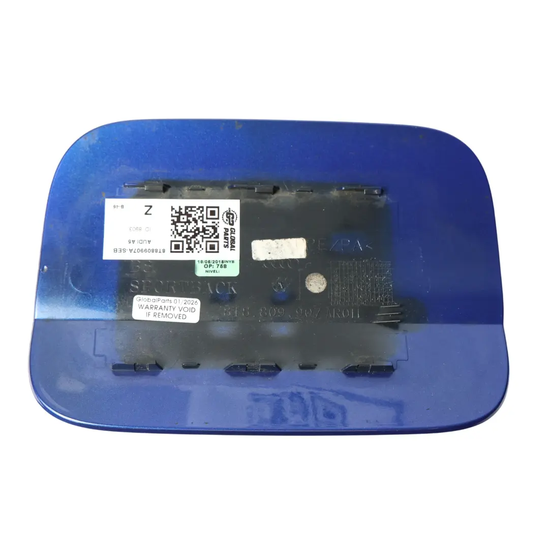 Klapka Osłona Wlewu Paliwa Niebieska 8T8809907 do Audi A5 8T o numerze 8T8809907A Audi A5 8T Klapka Osłona Wlewu Paliwa Niebieska 8T8809907 - SKU 8T8809907A-SEB - Numer Części 8T8809907A