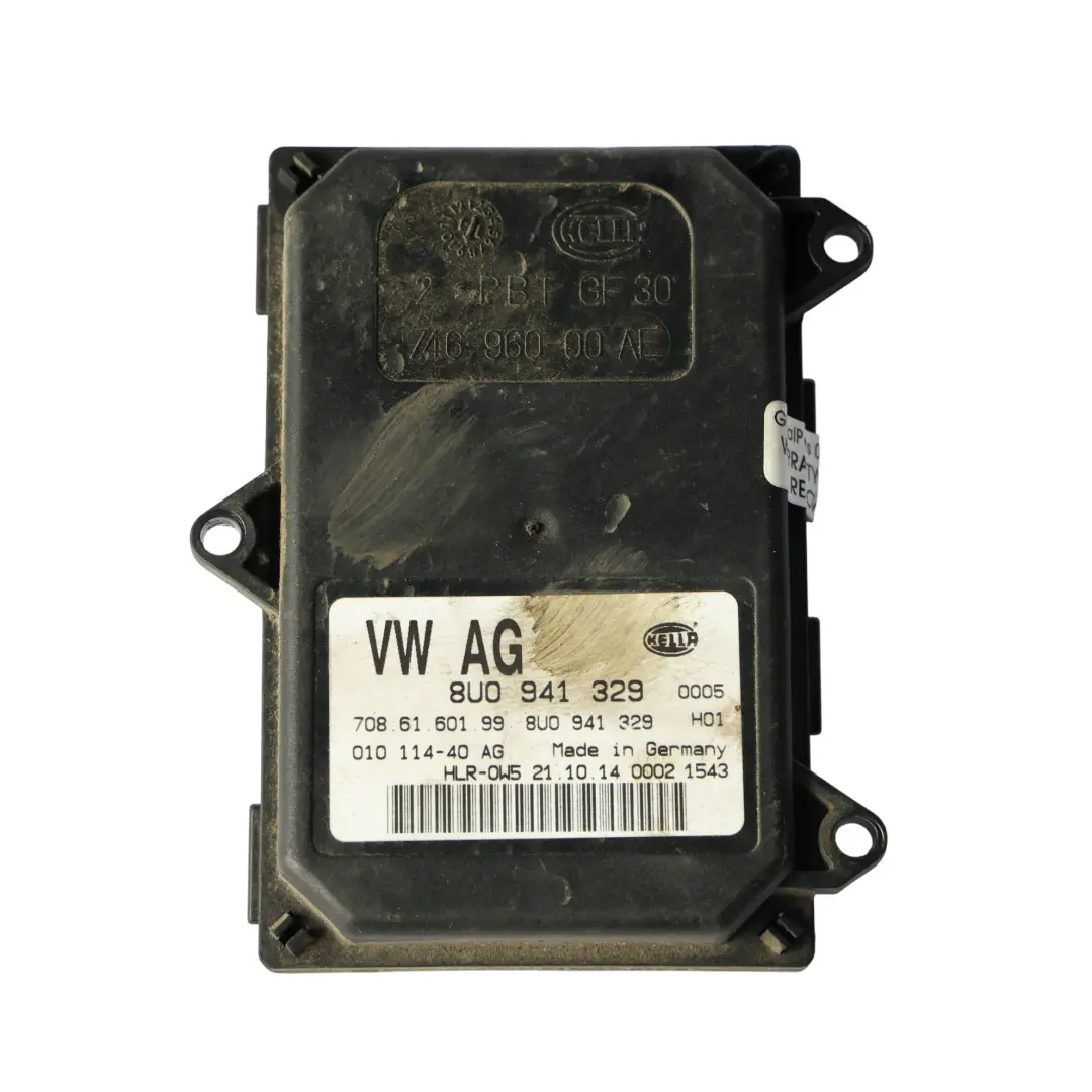 Volkswagen Touareg 7P Headlight Ballast LED Control Unit Module Front - SKU 8U0941329 - Part number 8U0941329