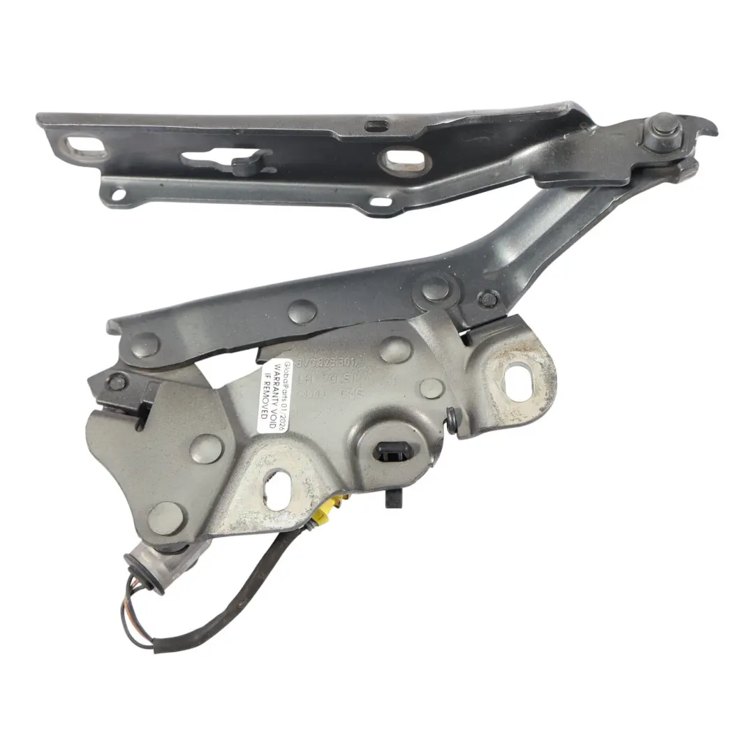 Audi A3 8V Bisagra Capó Delantero Izquierda Gris Monzón - X7R - SKU 8V0823301F-MOG - Número de pieza 8V0823301F