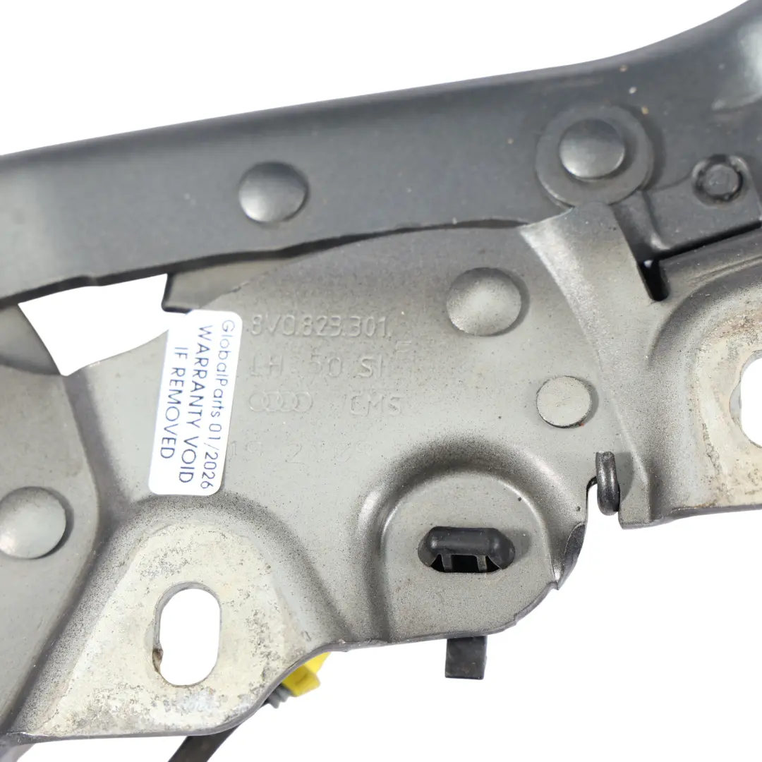 Audi A3 8V Cerniera Cofano Anteriore Sinistro Grigio Monsone - X7R - SKU 8V0823301F-MOG - Numero di parte 8V0823301F