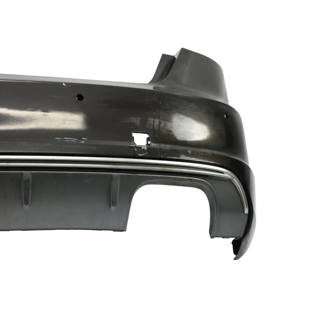 Bumper S Line Trim Panel Cover Panther Black Crystal Effect Z9Z to Audi A3 8V Rear with Part number 8V4807067D Audi A3 8V Rear Bumper S Line Trim Panel Cover Panther Black Crystal Effect Z9Z - SKU 8V4807067D-PBC - Part number 8V4807067D