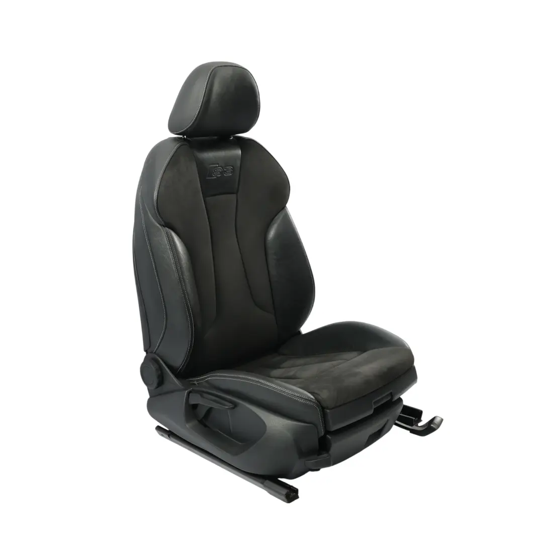 Audi S3 8V Siège Avant Sport Chauffant Cuir Alcantara Soul Black Côté Droit - SKU 8V4881806Q-1 - Numéro de pièce 8V4881806Q