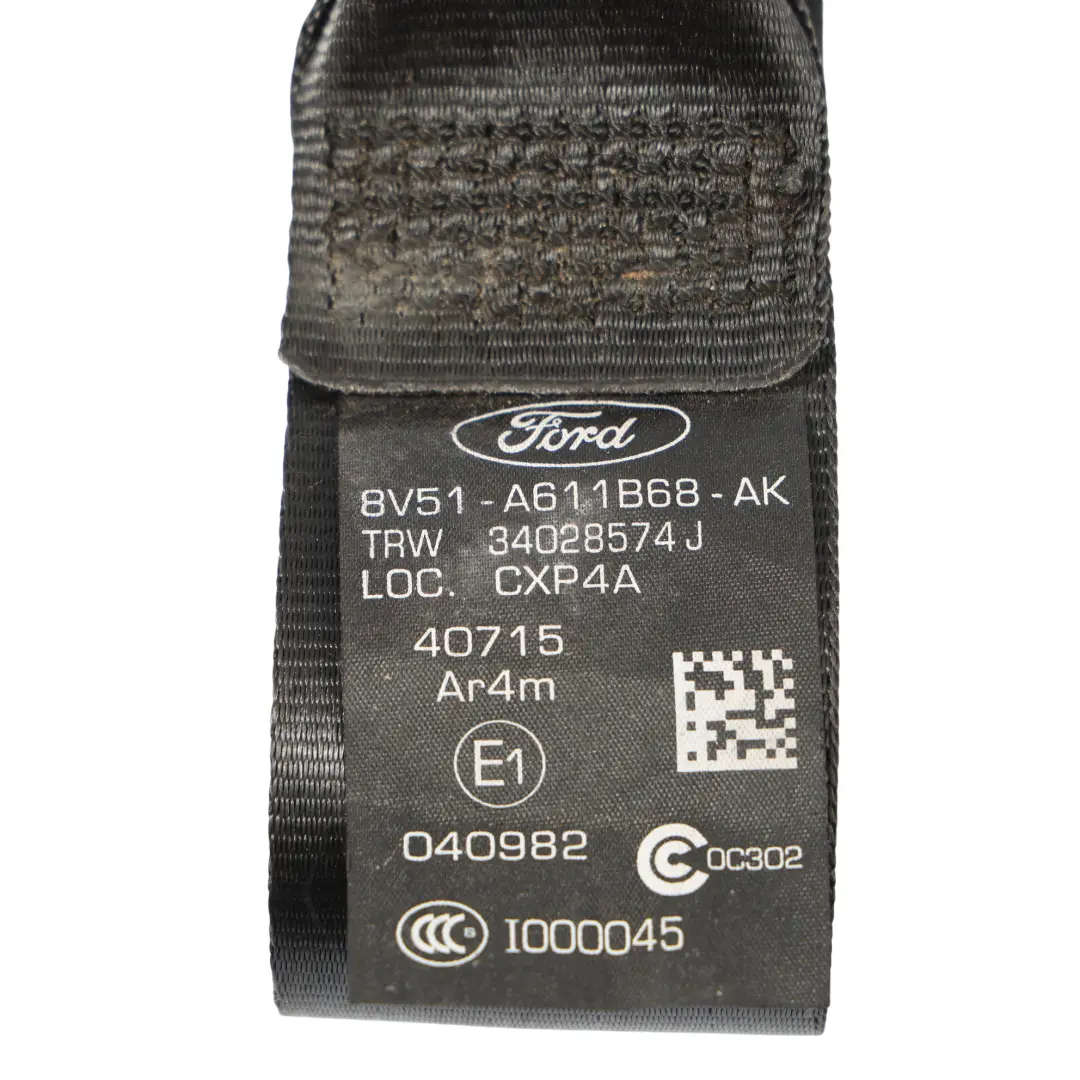 Ford Fiesta Mk7 VI Cintura Di Sicurezza Posteriore Destra - SKU 8V51-A611B68-AK - Numero di parte 8V51-A611B68-AK