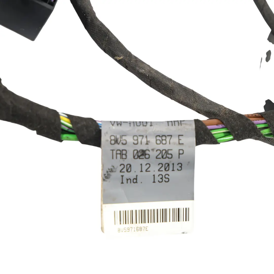 Audi A3 8V Puerta Trasera Cableado Arnés Loom Izquierda Derecha - SKU 8V5971687E - Número de pieza 8V5971687E