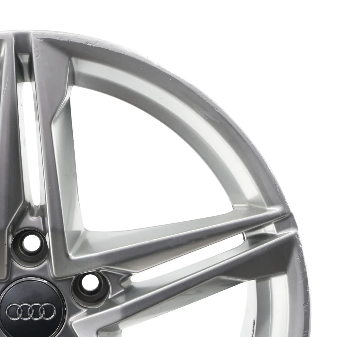 Audi A4 B9 Silver Wheel Alloy Rim 18" 8J ET:40 Star Double Spoke - SKU 8W0601025R-2 - Part number 8W0601025R