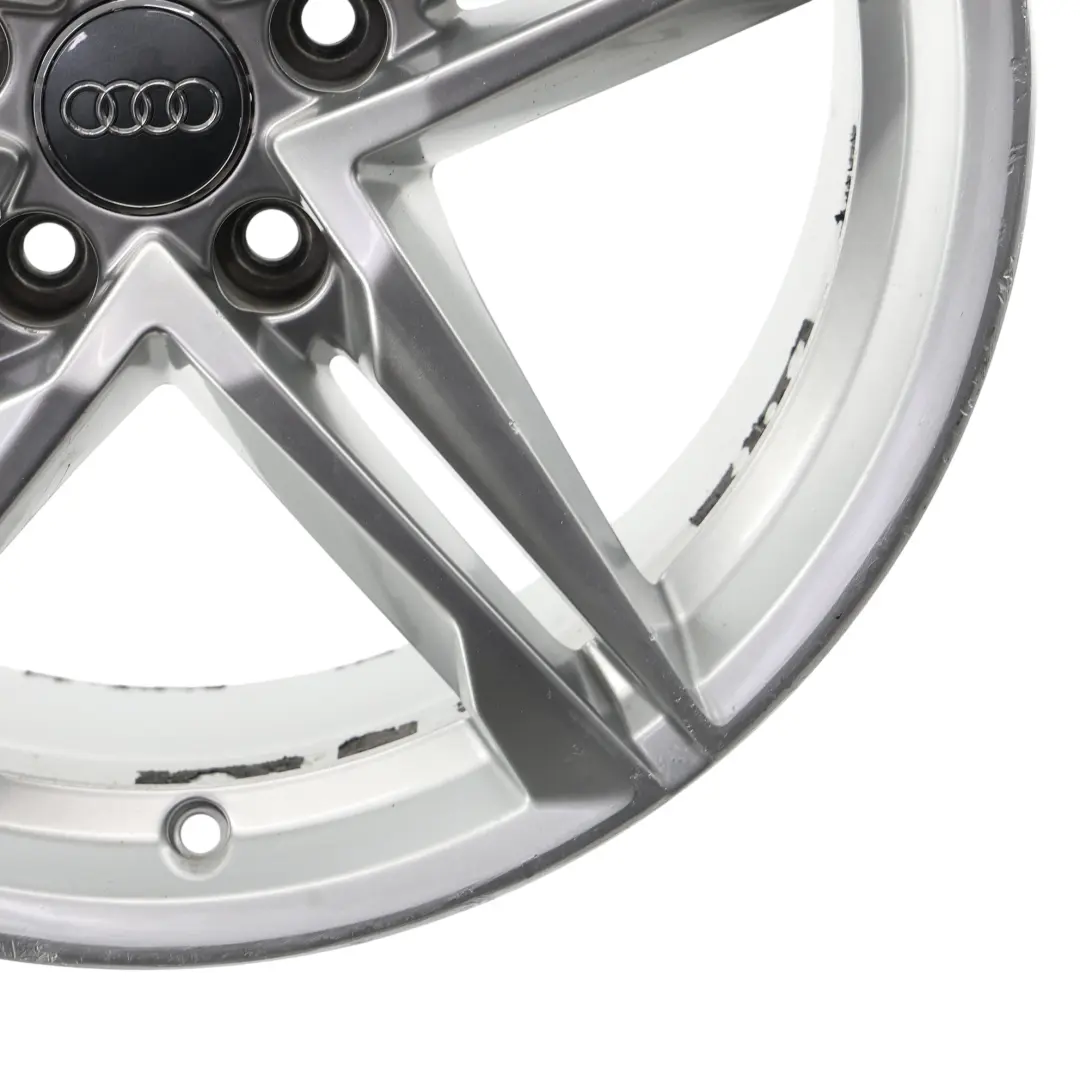  Llanta de aleación plateada Audi A4 B9 18" 8J ET:40 Double Star Spoke - SKU 8W0601025R-2 - Número de pieza 8W0601025R